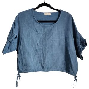 Stark X Relaxed Fit Cotton Gauze Blouse